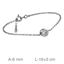 Picture of Pulsera de plata baño de rodio con chatón