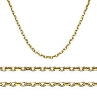 Foto de Cadena de oro amarillo 18kt eslabón forzado redondo 0,60mm, longitud 50cm