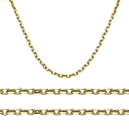 Foto de Cadena de oro amarillo 18kt eslabón forzado redondo 0,60mm, longitud 50cm