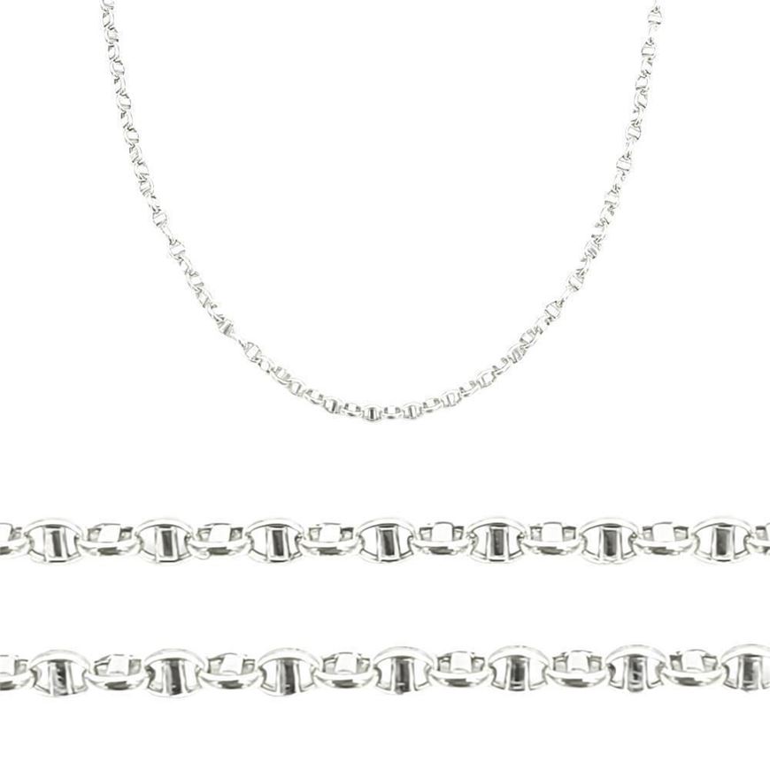 Foto de Cadena de oro blanco 18kt eslabón calabrote 2mm de grosor