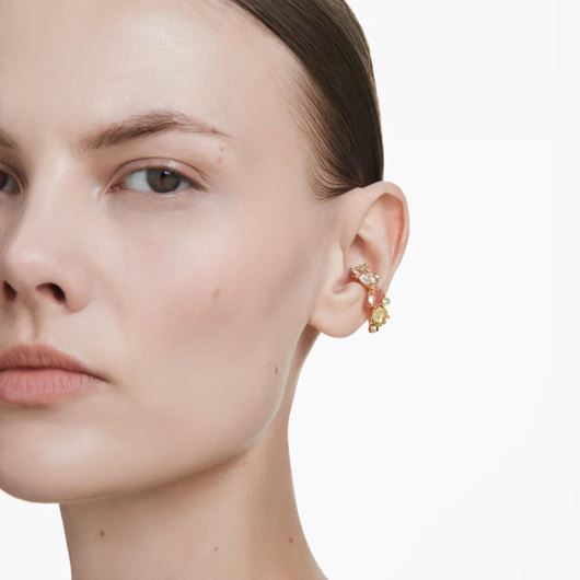 Picture of Pendiente ear cuff Gema Individual, Tallas mixtas, Multicolor, Baño tono oro