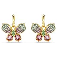 Foto de Pendientes Idyllia Tallas mixtas, Pavé, Mariposa, Multicolores, Combinación de acabados metálicos
