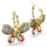 Foto de Pendientes Idyllia Tallas mixtas, Pavé, Mariposa, Multicolores, Combinación de acabados metálicos