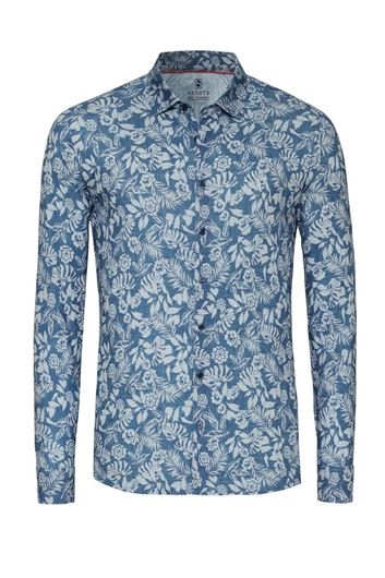 Picture of Camisa estampado floral hojas azules slim fit
