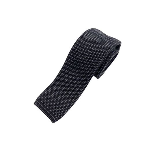 Picture of Corbata jacquard micropunto gris, corte recto
