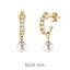 Foto de Pendientes de plata baño de oro con perla y circonitas