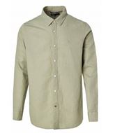 Picture of Camisa regular fit en mezcla de lino verde caqui