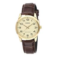 Foto de Reloj Casio dorado con correa piel marrón