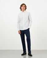 Picture of Camisa blanca de vestir relaxed fit en microestructura de algodón mezcla