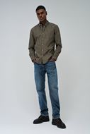 Foto de Camisa cuadro vichy negro y café slim fit 