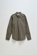 Foto de Camisa cuadro vichy negro y café slim fit 