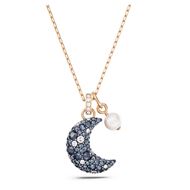 Foto de Gargantilla Luna multicolor con baño tono oro rosa