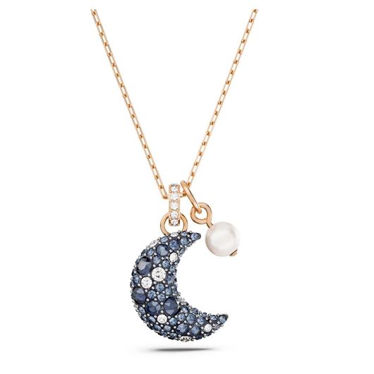 Foto de Gargantilla Luna multicolor con baño tono oro rosa