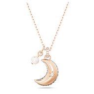 Foto de Gargantilla Luna multicolor con baño tono oro rosa