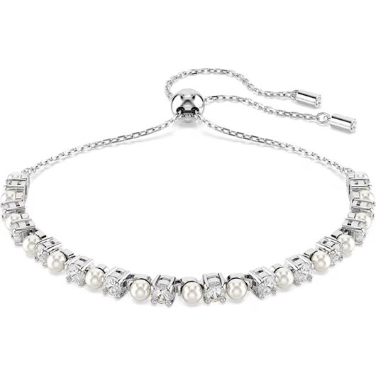 Foto de Pulsera Matrix, Crystal Pearl, Baño de rodio