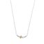 Picture of Collar Héritière plata chapado rodio y dorado pera