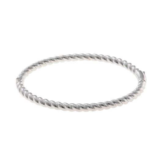 Foto de Pulsera Hoops plata rodio gallonada