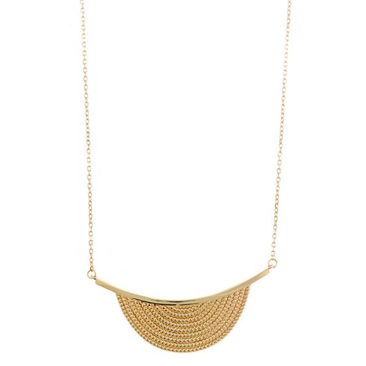 Picture of Collar plata chapado dorado semi circulo yute
