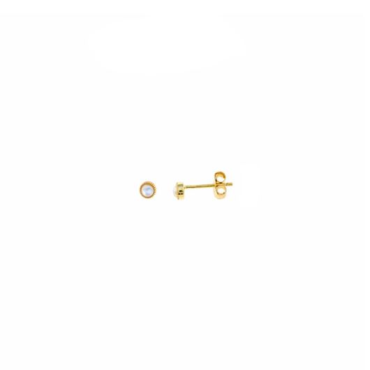 Foto de Pendientes plata chapado dorado perla de agua