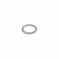 Foto de Sortija Balanced plata rodio circonitas rosas