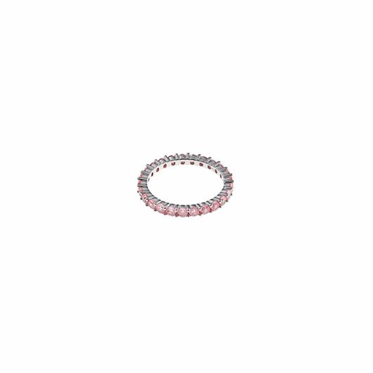 Foto de Sortija Balanced plata rodio circonitas rosas