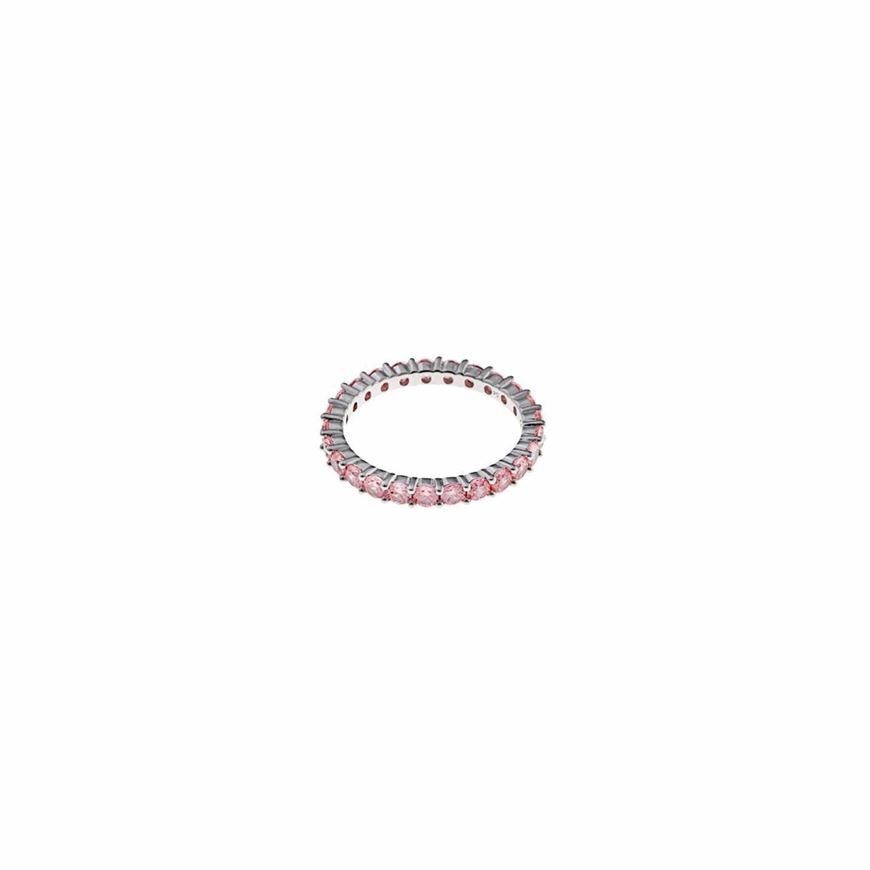 Foto de Sortija Balanced plata rodio circonitas rosas