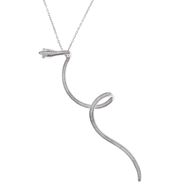 Foto de Collar Jungle plata rodio serpiente circonitas blancas