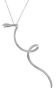 Foto de Collar Jungle plata rodio serpiente circonitas blancas