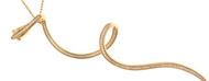 Foto de Collar Jungle plata chapado dorado serpiente circonitas blancas