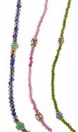 Foto de Pulsera Organic plata chapado dorado iolita y esmeralda
