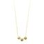 Foto de Collar plata chapado dorado tres cuadrados lisos