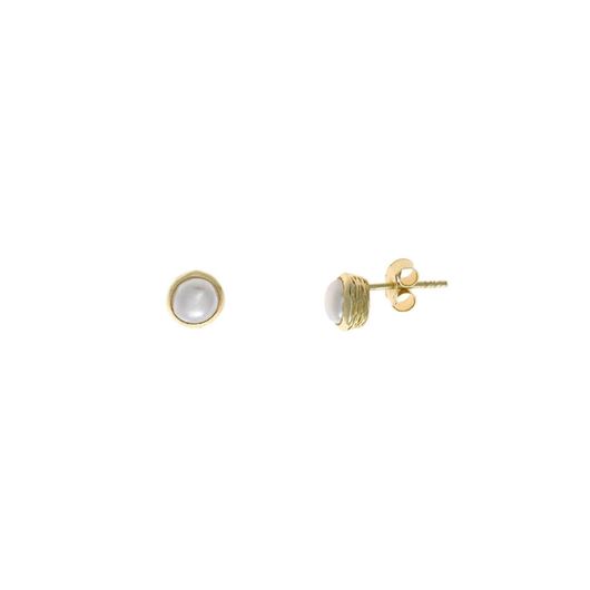 Foto de Pendientes plata chapado dorado perla agua dulce