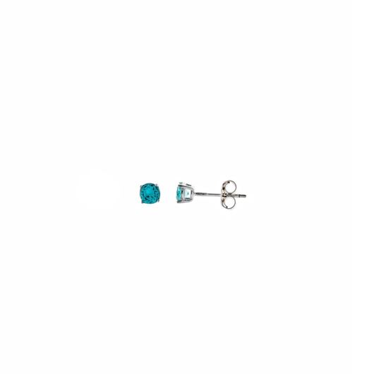 Foto de Pendientes plata rodio punto de luz circonita 4mm