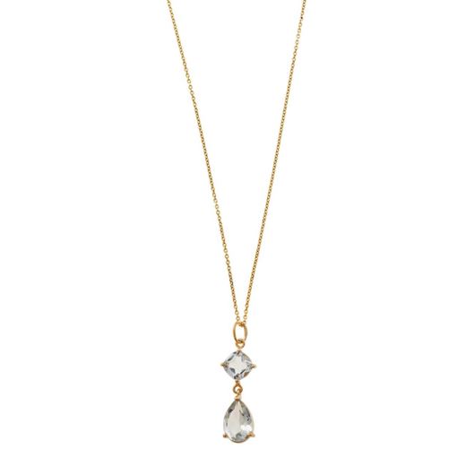 Picture of Collar plata Caramel chapado dorado verde amatista cuadrado