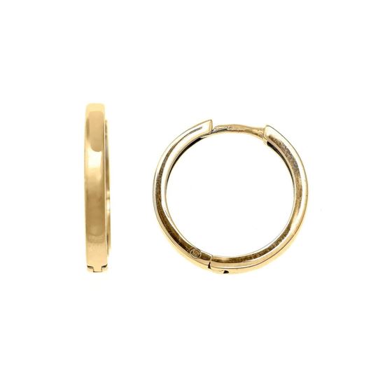 Foto de Pendientes aro plara baño oro 16 mm