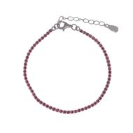Foto de Pulsera Blink riviere en plata con circonitas rojas