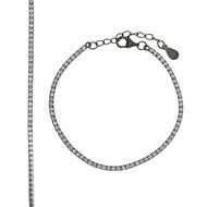 Foto de Pulsera Blink de plata baño rutenio con circonitas