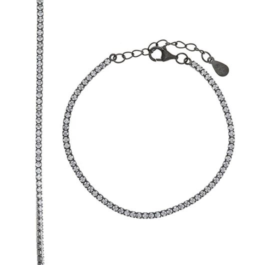 Foto de Pulsera Blink de plata baño rutenio con circonitas