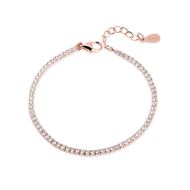 Foto de Pulsera Blink riviere de plata baño oro rosa con circonitas
