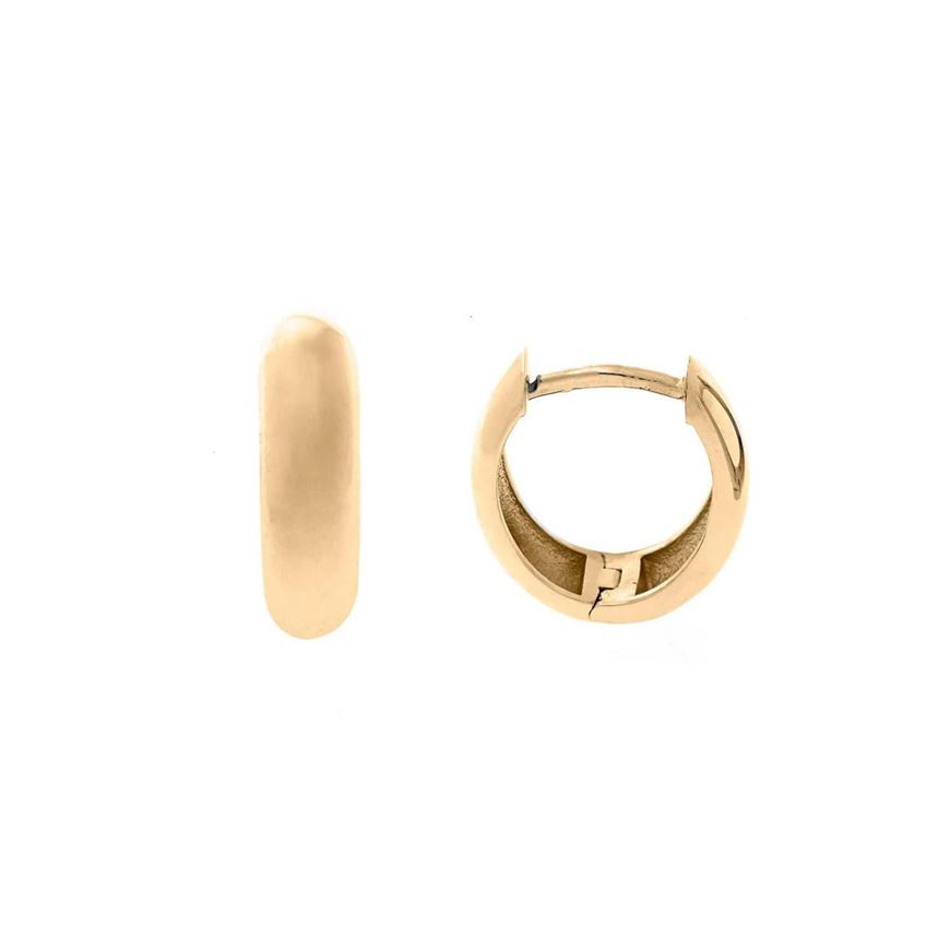 Foto de Pendientes aro de plata baño oro