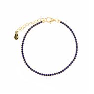 Foto de Pulsera Blink riviere de plata baño oro con circonitas zafiro
