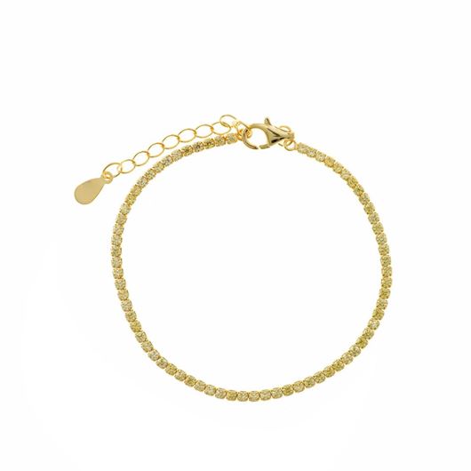 Foto de Pulsera Blink plata baño oro con circonitas 