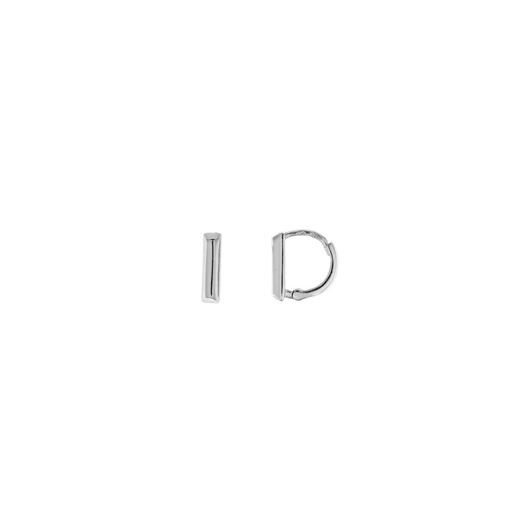 Foto de Pendientes aros de plata con barra