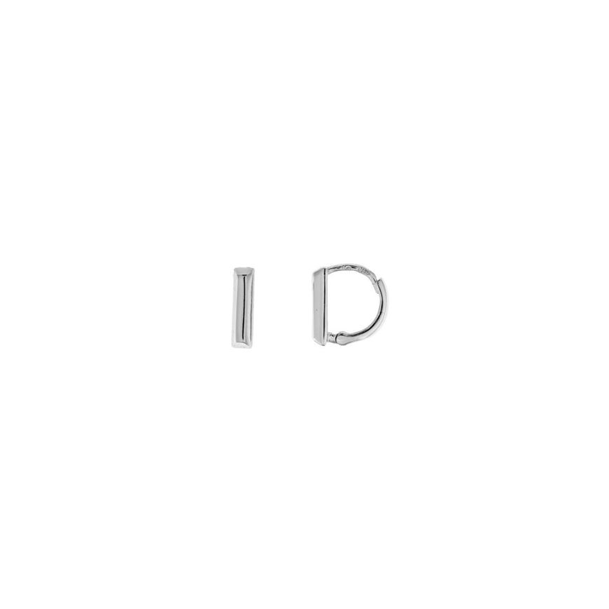 Foto de Pendientes aros de plata con barra