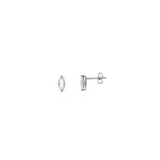 Picture of Pendientes de plata con marquesitas de circonitas blancas
