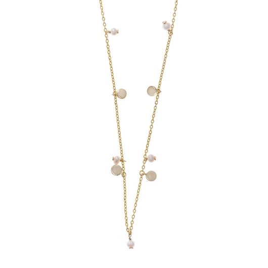 Foto de Collar de plata baño oro y perlas de agua dulce 
