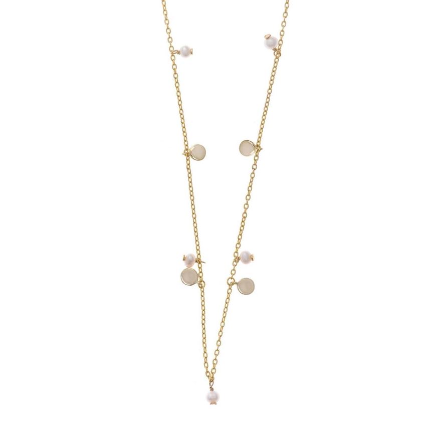 Foto de Collar de plata baño oro y perlas de agua dulce 