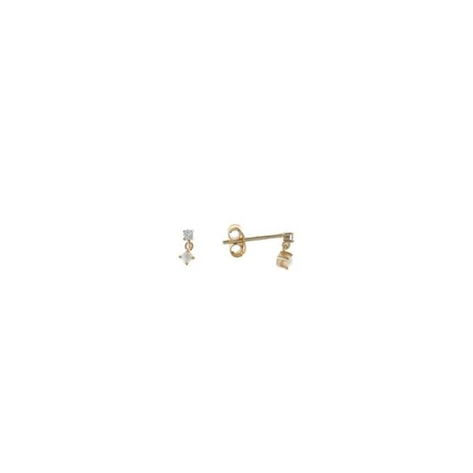 Foto de Pendientes de plata baño oro con perlas de agua dulce