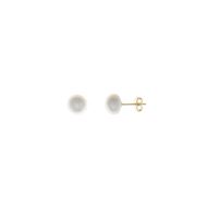 Foto de Pendientes de plata baño oro con perlas de agua 8-9mm