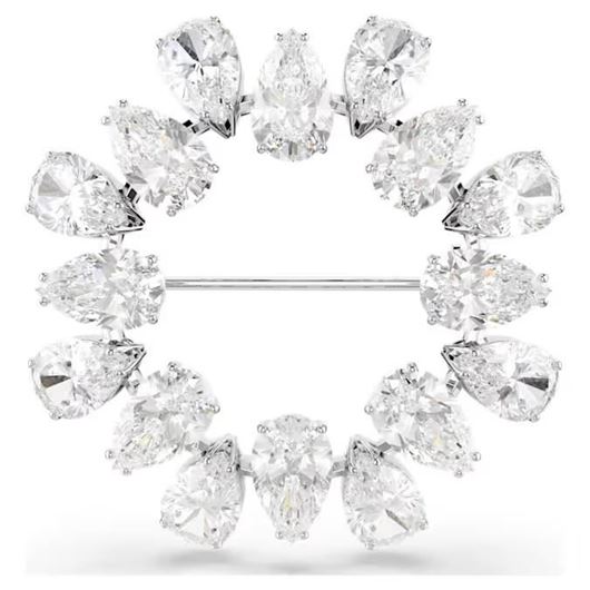 Picture of Broche Matrix, Talla pera, Blanco, Baño de rodio